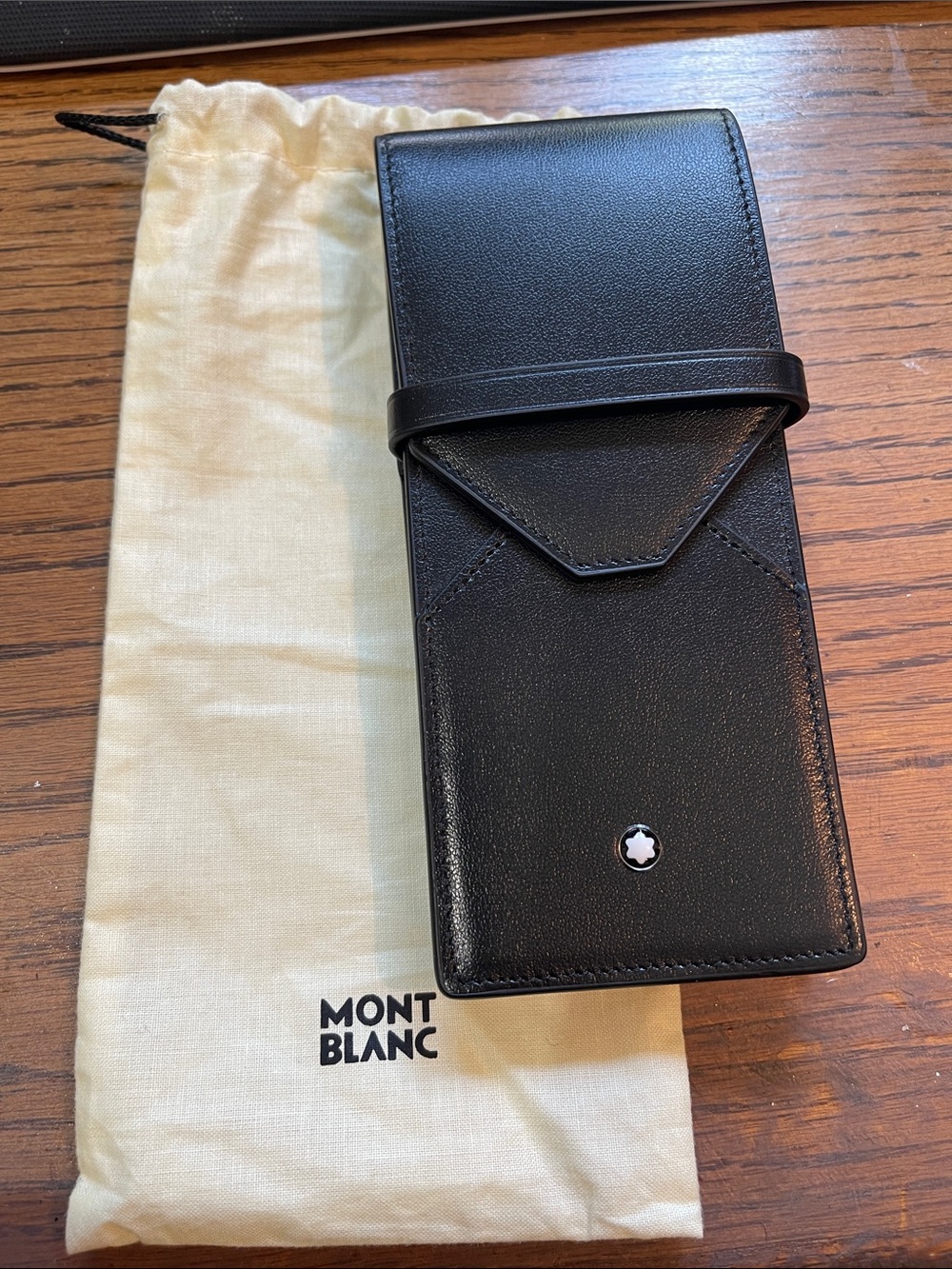 Montblanc Meisterstuck Black Leather 3-Pen Pouch - brand new without tag